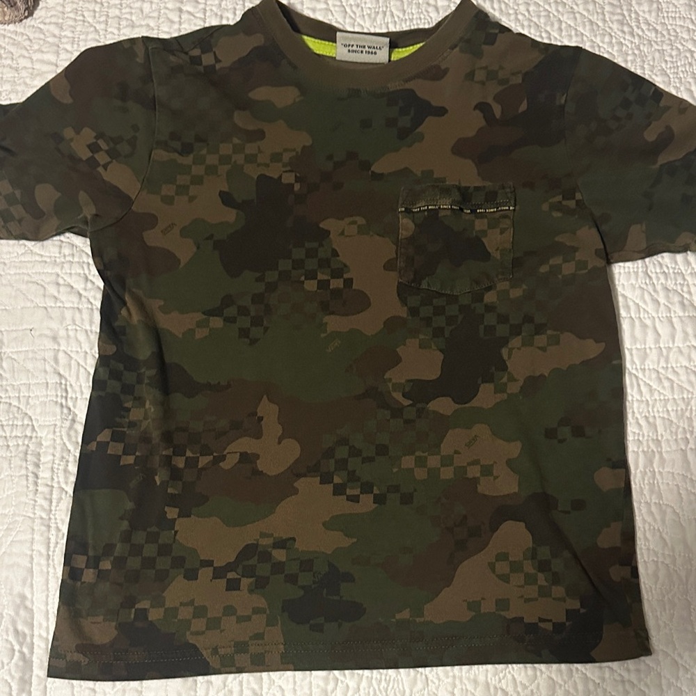 Vans Camo Kids Tee with Pocket
